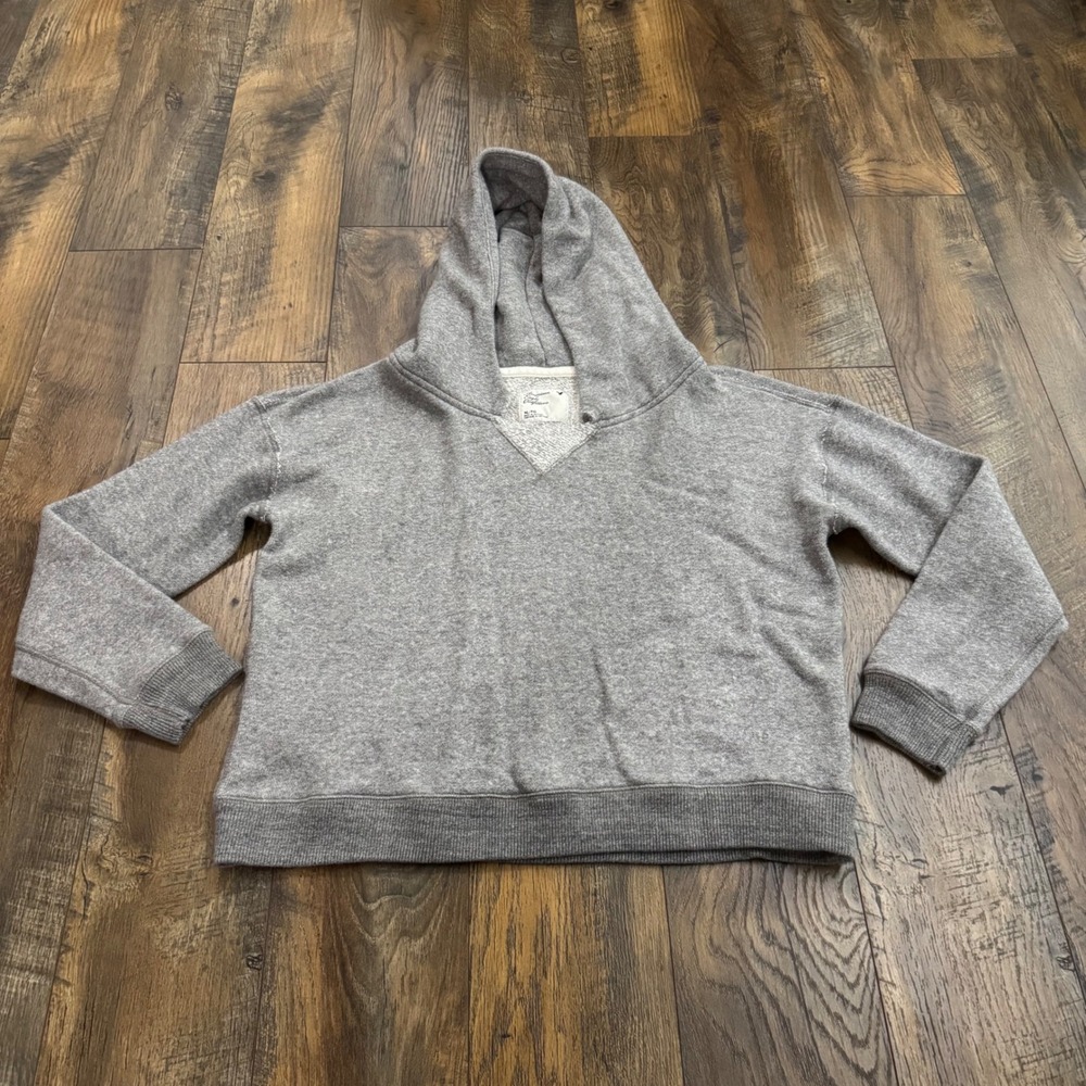 American Eagle Outfitters Gray Pullover Hoodie XL Gray‎ Fleece Sweatshirt Y2K